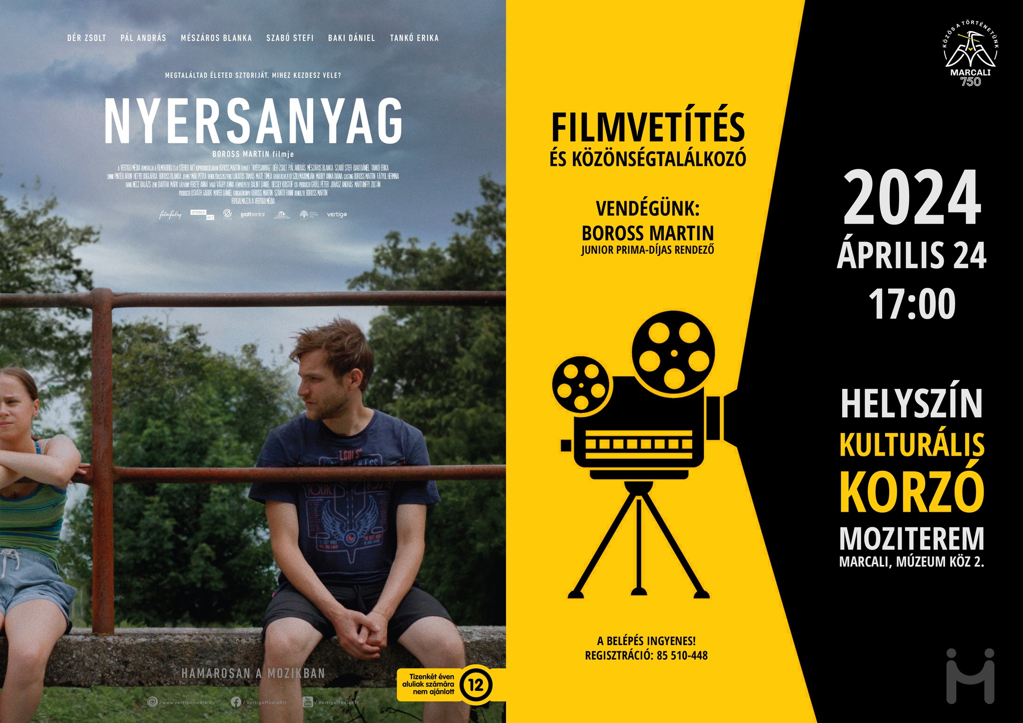 NYERSANYAG – Filmvetítés és közönségtalálkozó a Kulturális Korzóban