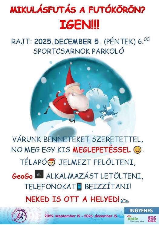 Mikulásfutás a futókörön