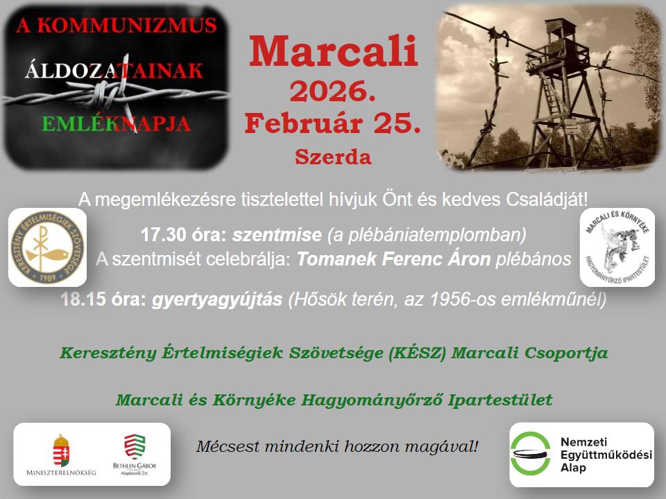 A kommunizmus áldozatainak emléknapja Marcaliban