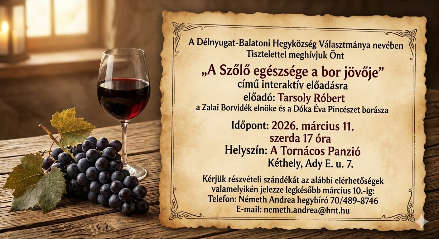 A szőlő egészsége a bor jövője - interaktív előadás