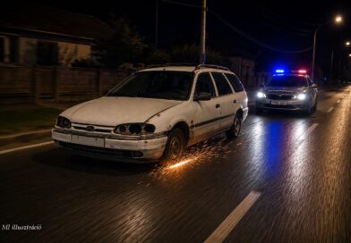 Rendszám és gumiabroncs nélkül, részeg sofőr menekült a rendőrök elől